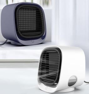 KOMI Portable Air Cooler 3 in 1 Air Conditioner Fan Mini Mute Personal Desktop Air Purifier Humidifier 3 Fan Speeds 7 LED nightlight for Home Office KOMI Portable Air Cooler 3 in 1 Air Conditioner Fan Mini Mute Personal Desktop Air Purifier Humidifier 3 Fan Speeds 7 LED nightlight for Home Office