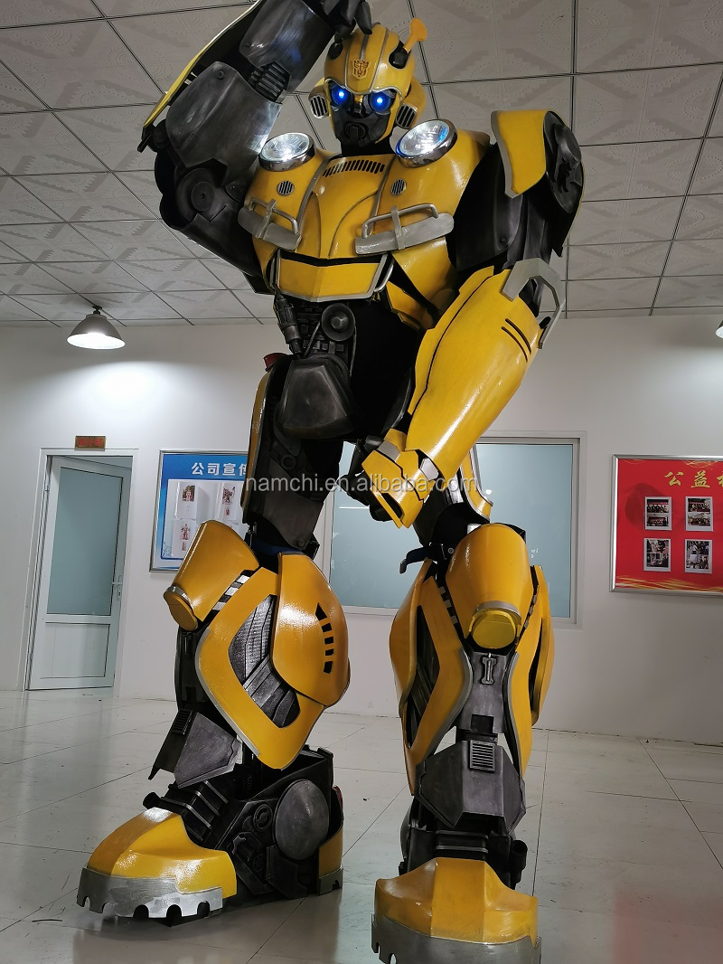 life尺寸黄色套装cosplay服务员机器人服装