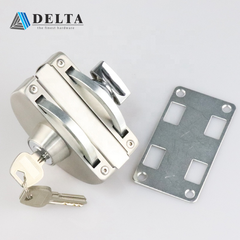 Glass to wall commercial sliding tempered entrance door lock