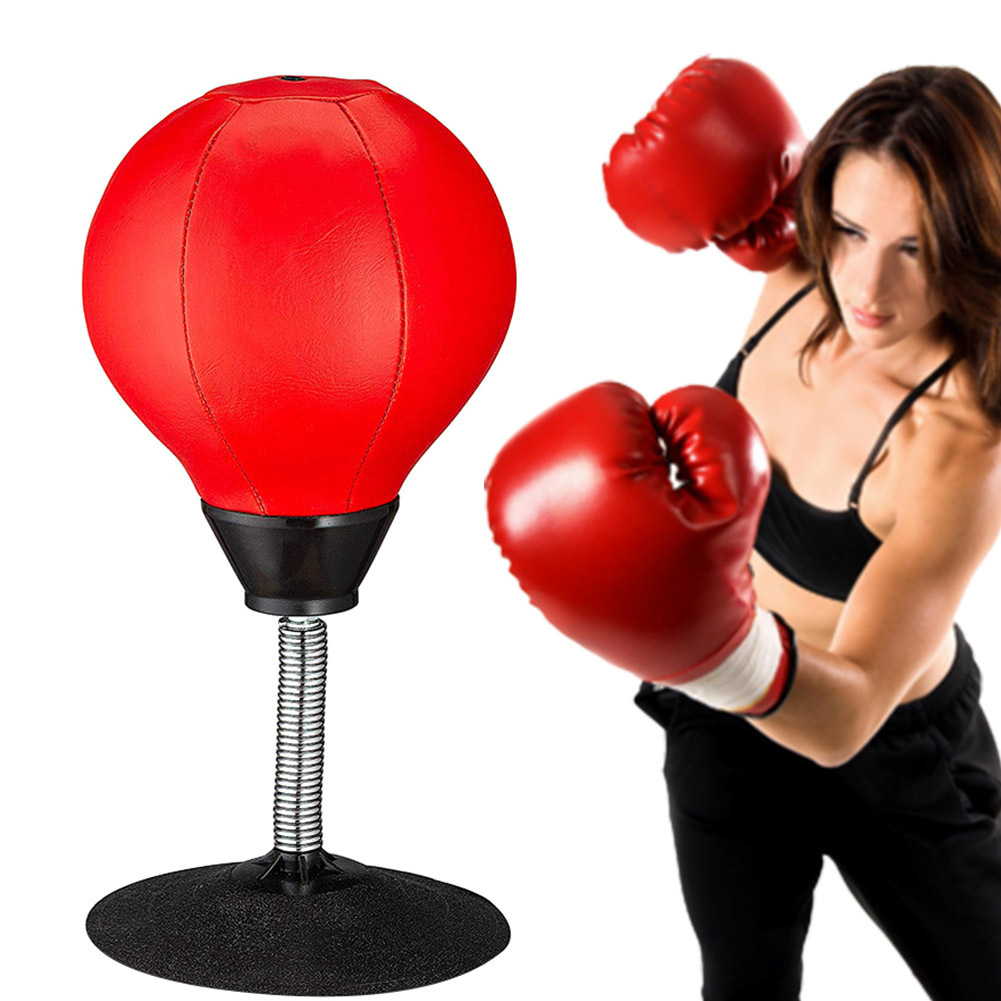 High Quality Desktop Punching Ball Stress Relief Buster Speed Fitness Vertical Boxing Ball with Suction Holder