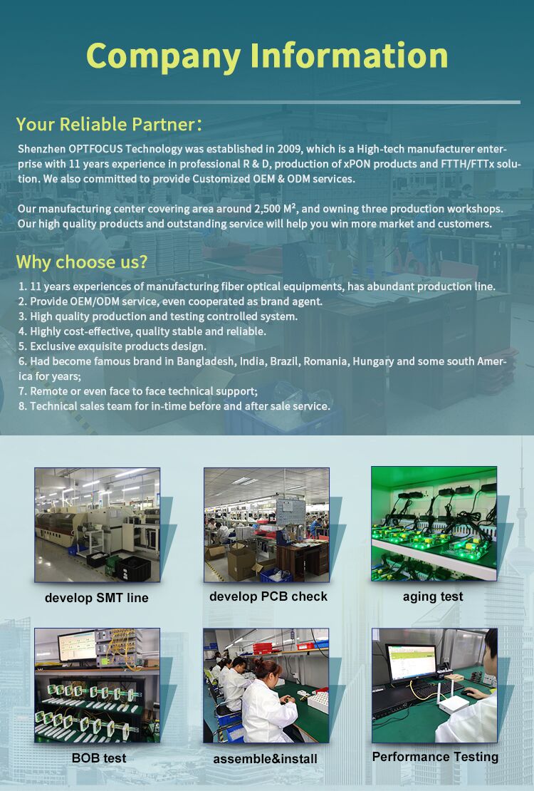 OPTFOCUS supply WEB managed 10g 4 ports GEPON optical line terminal