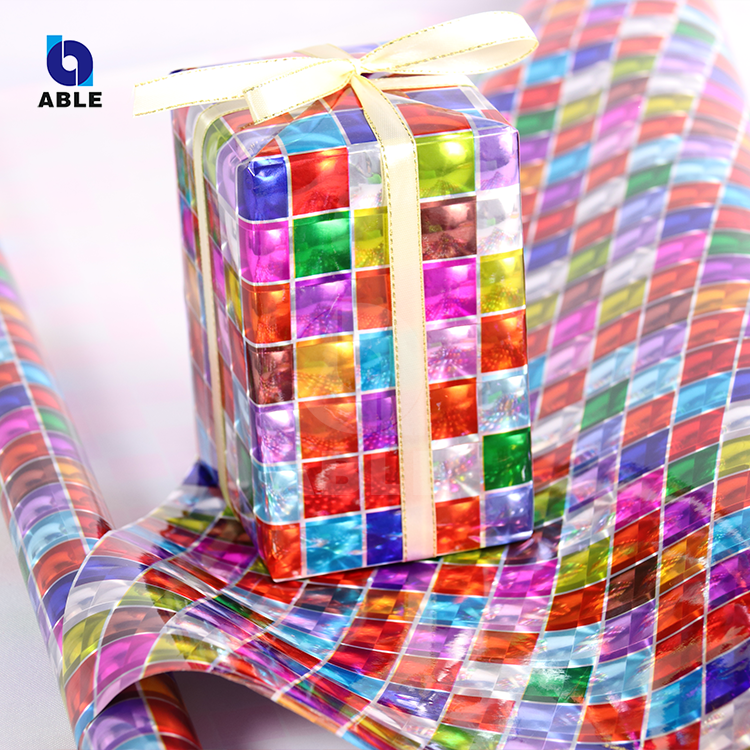 Chinese Custom Art Paper Printed 3D Gift Wrapping Paper Roll Gift Wrap