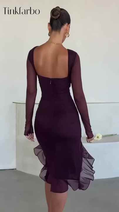 mesh mermaid prom dress Mesh Mermaid Dress Detached Mesh Layer on Waist