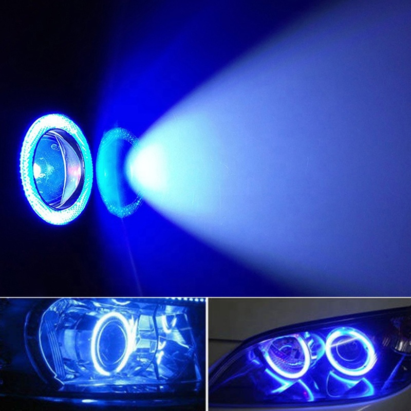 HOT SALE NEW 2PC 3/" BLUE CCFL ANGEL EYE PROJECTOR FOG LAMPS FOR GMC HID READY