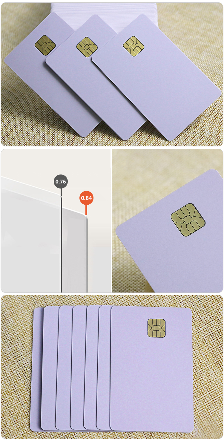 cheap custom printable white blank pvc contact smart ic card