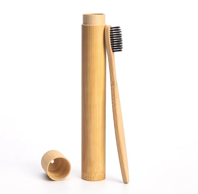 Экологические путешествия бамбуковая зубная щетка с чехлом трубки