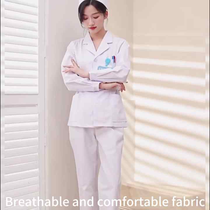 Designer White Hospital Dress Uniforms for Women New Style Nursing Scrubs  for Nurses Hospital Uniforms