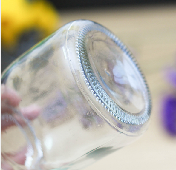 100ml 200ml clear glass pudding jar with plastic lid