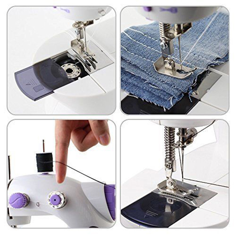 mini sewing machine electric hand handheld household overlock a home with extension table manual portable 202a price wig toy