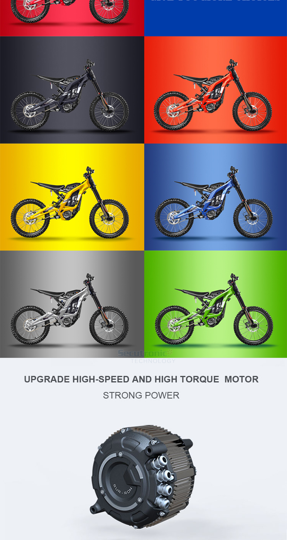 Sur Ron Light Bee X 2022 Newest 6000W 60V 38.50Ah Sam/sung Battery Model Pitbike Chinese Dynamo Dirt Motobike/Motorbike Pit Bike