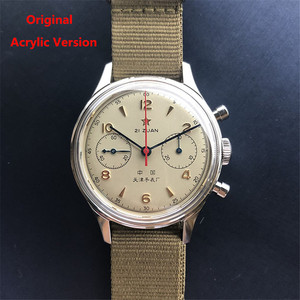 Genuine Seagull St1901 Movement 1963 Pilot Watch Chronograph Mens Acrylic Dial Clock Mechanical sea gull Men Wrist watches D304