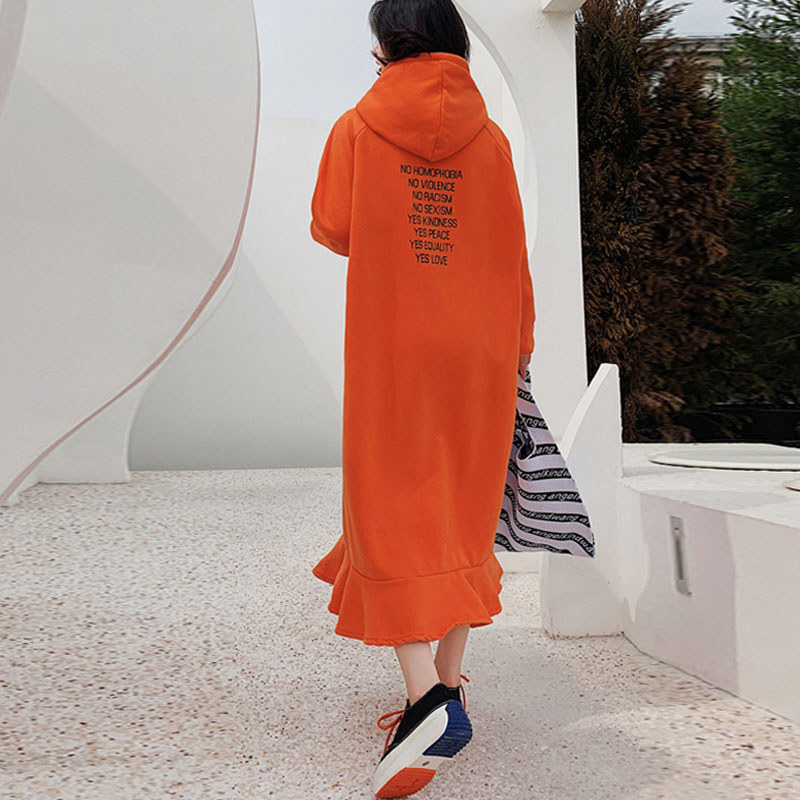 Оптовая продажа, зимнее флисовое платье-толстовка с капюшоном и карманами для женщин