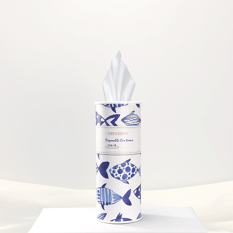 Высококачественная Автомобильная круглая коробка для лица, салфетки для лица, салфетки для лица, упаковочная коробка, трубчатая бумага