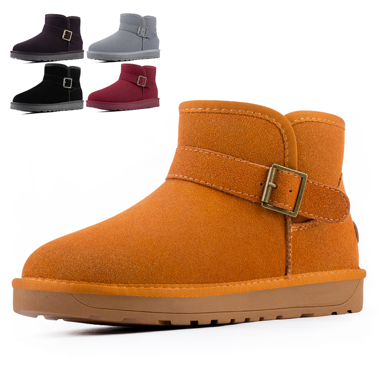 2020 в классическом стиле; Зимние теплые женские замшевые туфли на плоской подошве на платформе; Большие размеры; Бархатные хлопковые зимние ботинки на гусином пуху;