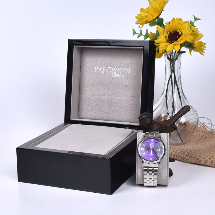 Boîte en bois Packaging Factory Cus Premium Personnalisé Logo Glossy Wood Watch Boîte d'emballage