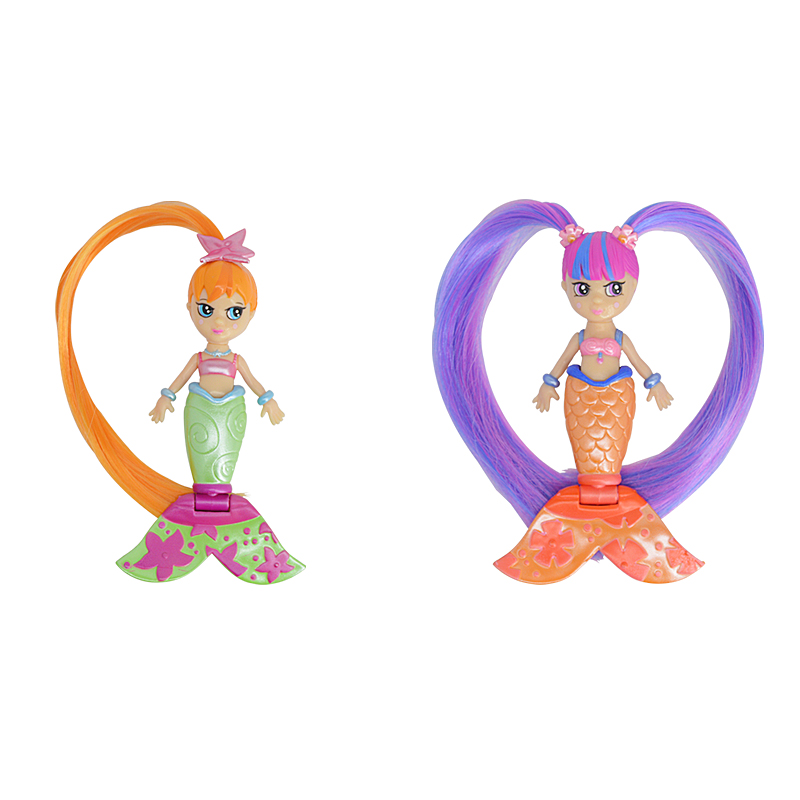 Лидер продаж, маленькая пластиковая игрушка в разных стилях, милая игрушка-Русалка на заказ