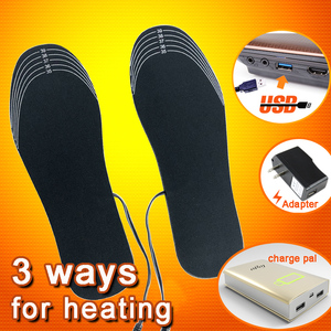 Cuttable USB heating heated insoles