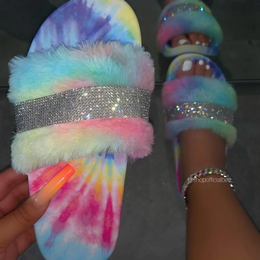 rhinestone slide sandals wholesale
