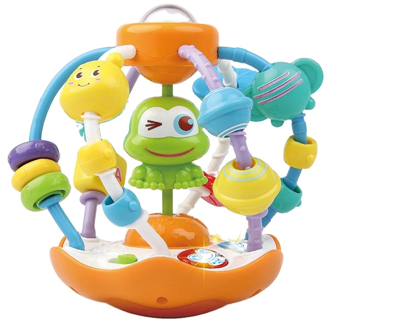 Красочная Забавная детская корзина для рук лягушка погремушки мяч игрушки