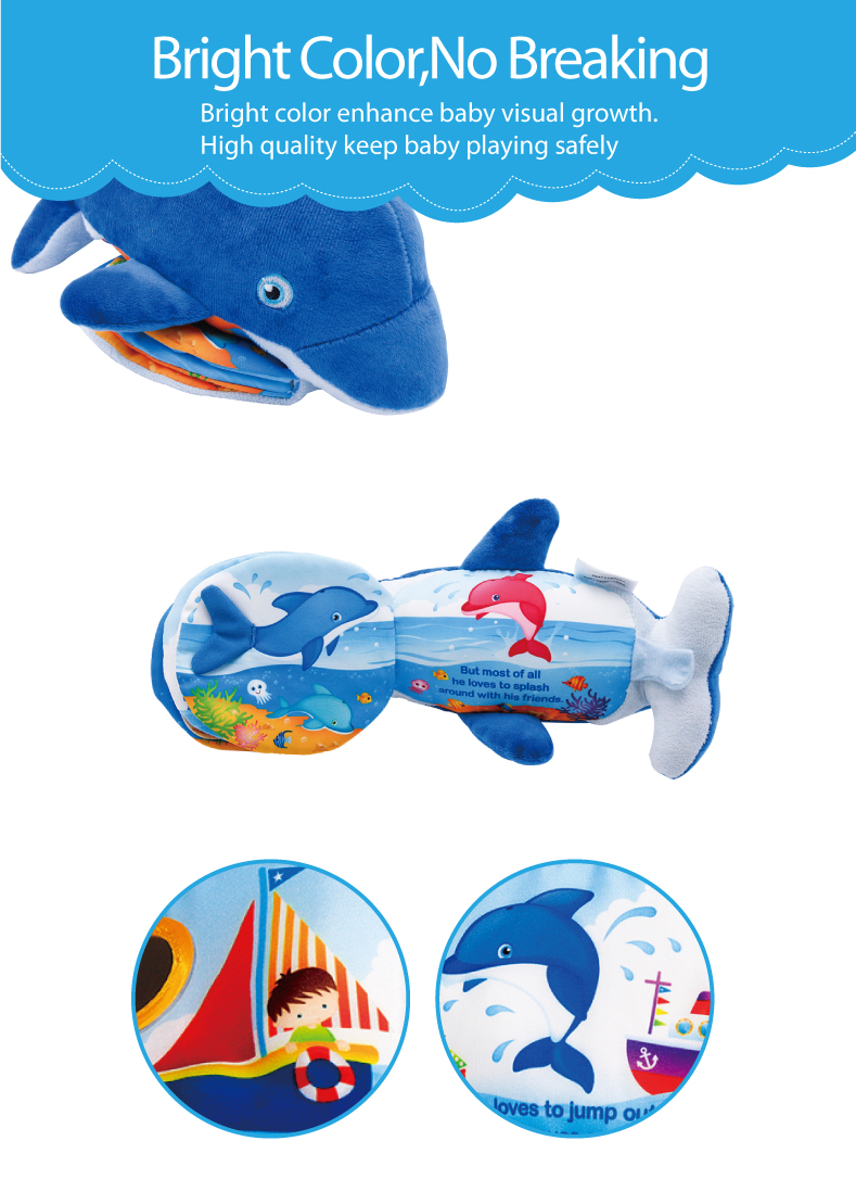 Cloth book stuffed toy plush toy to teach children to learn toy baby books