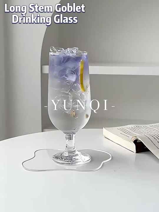 Hxglass High Quality Long Stem Goblet Glass for Wedding Banquets Cocktail &  Juice Drinking Cups Wholesale