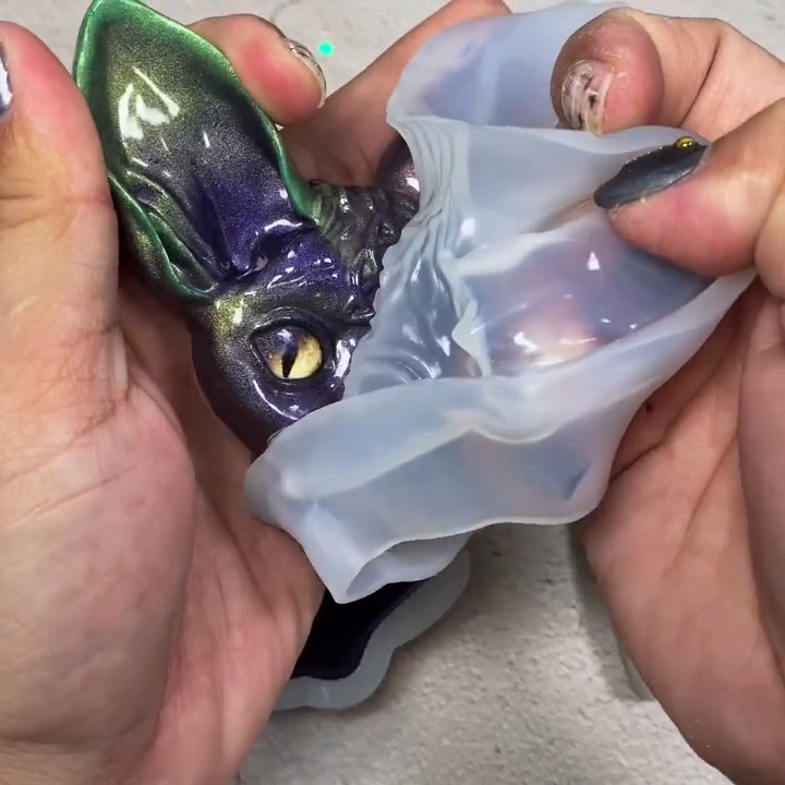 New Arrival Cat Dog unicorn Self Defense Keychain Silicone Resin Mold