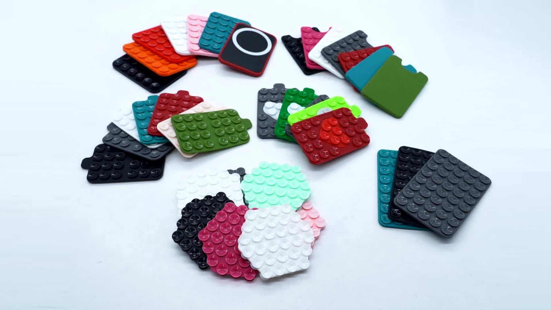 Soportes De Silicona Con Ventosa Para Móvil - Pack De 4 Colores - Autoadhesivos Y Manos Libres - Para Coche, Mesa O Pared