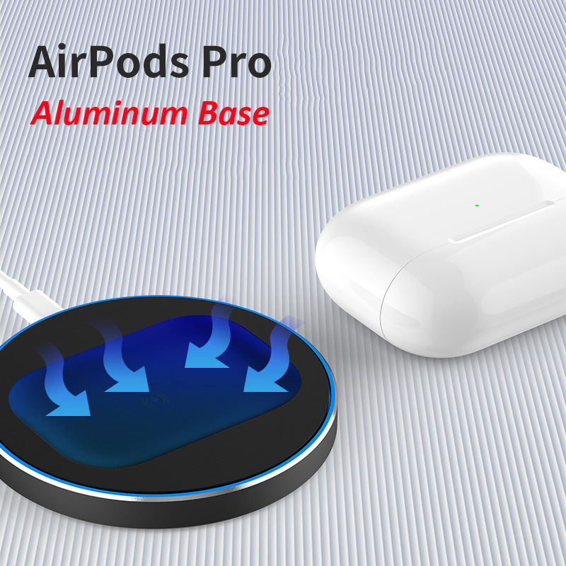 Беспроводное зарядное устройство для Airpods Pro Чехол зарядная станция для Airpods наушники Беспроводное зарядное устройство Pad для мобильного телефона 10 Вт Макс