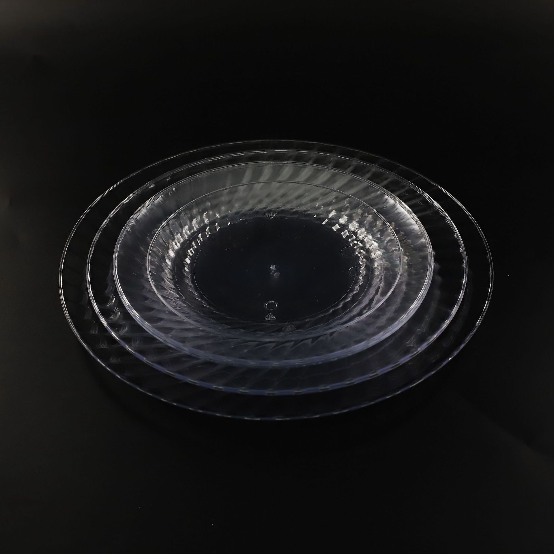 Прозрачные пластиковые одноразовые пластины для свадебной вечеринки тарелка для торта Эко-дружественный прозрачная Высококачественная гладкая защитная с суповую тарелку, производство и посудомоечная машина