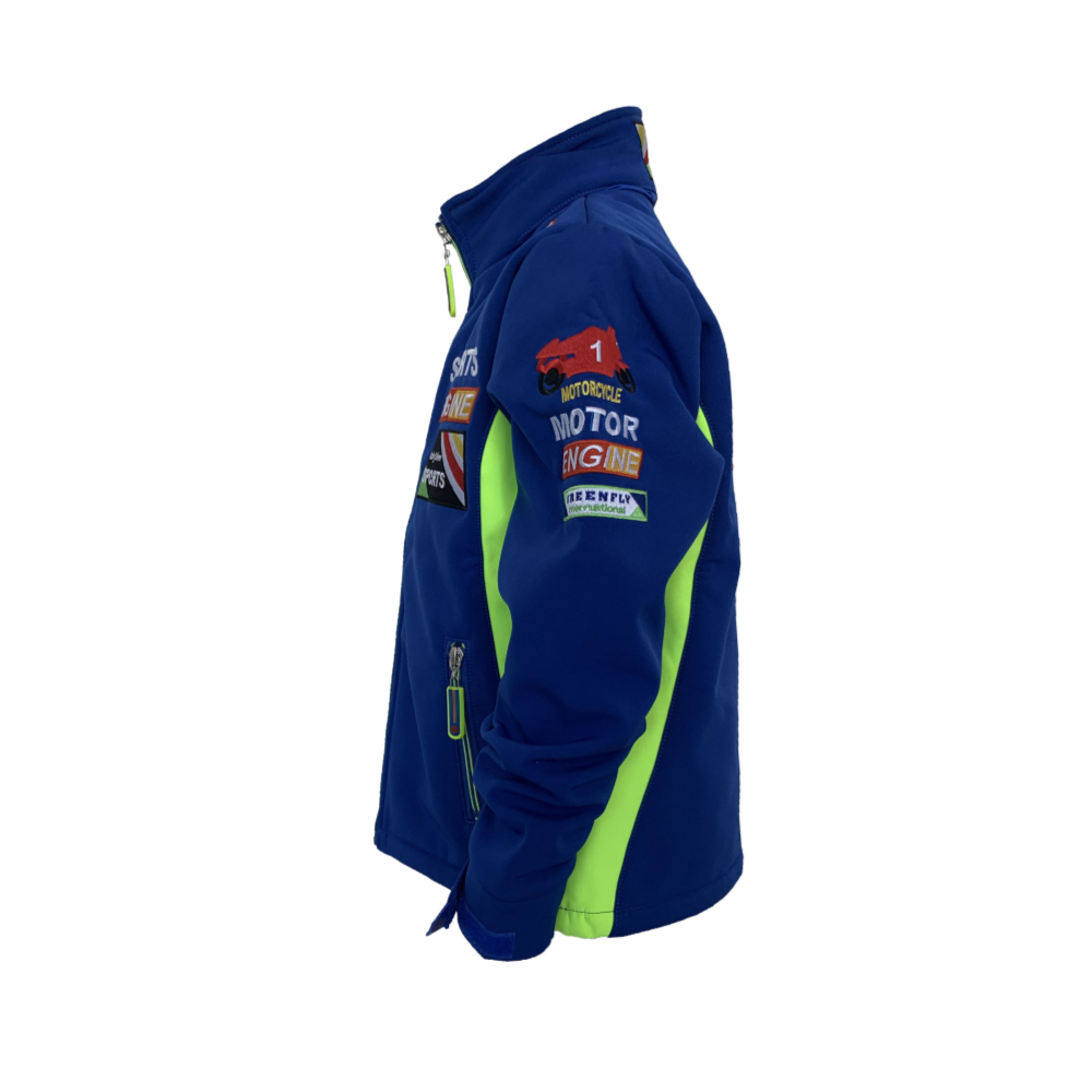 Китайский производитель, новый дизайн, флуоресцентная уличная Полиэстеровая спортивная мягкая куртка для езды на велосипеде, теплая детская куртка для мальчиков