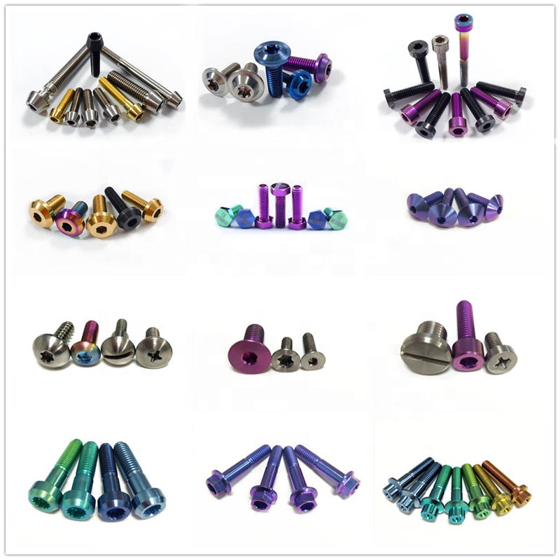 Gr5 Titanium Alloy M14x1.25 Wheel Stud Kits Titanium Wheel Stud Bolts And Nuts