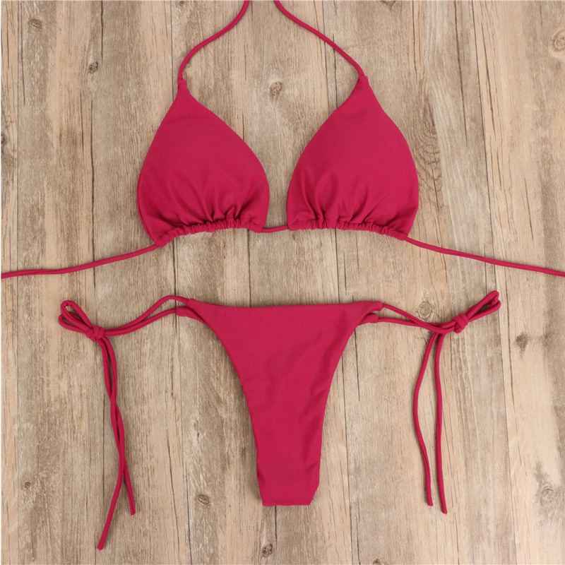 2pcs性感女性夏季泳装比基尼套装文胸三角套装泳装游泳衣