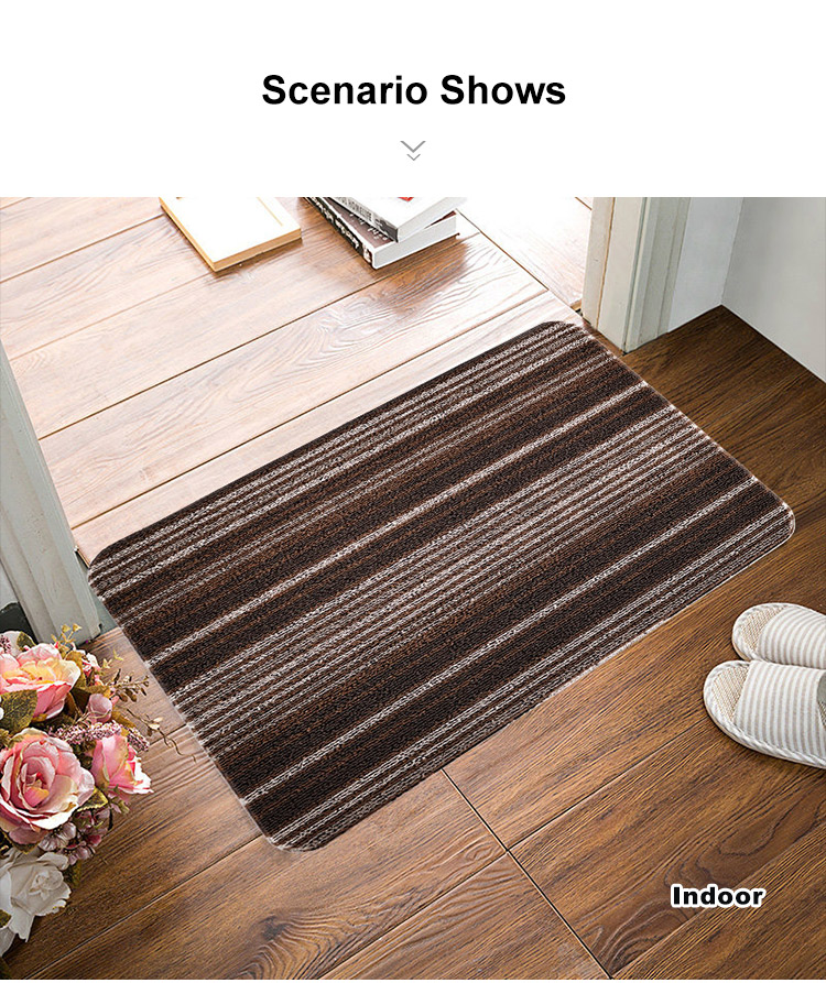 Shinnwa anti slip custom size pvc loop door mat outdoor floor mat