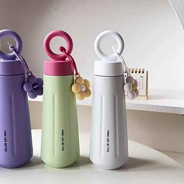 New 420ml Stainless Steel Vacuum Water Bottle Thermos Cup Girls