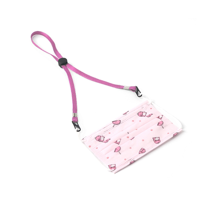 Розовый шнурок с надписью Love, брелок с маскировочным лицом, двойной зажим, оптовая продажа, с безопасным перерывом