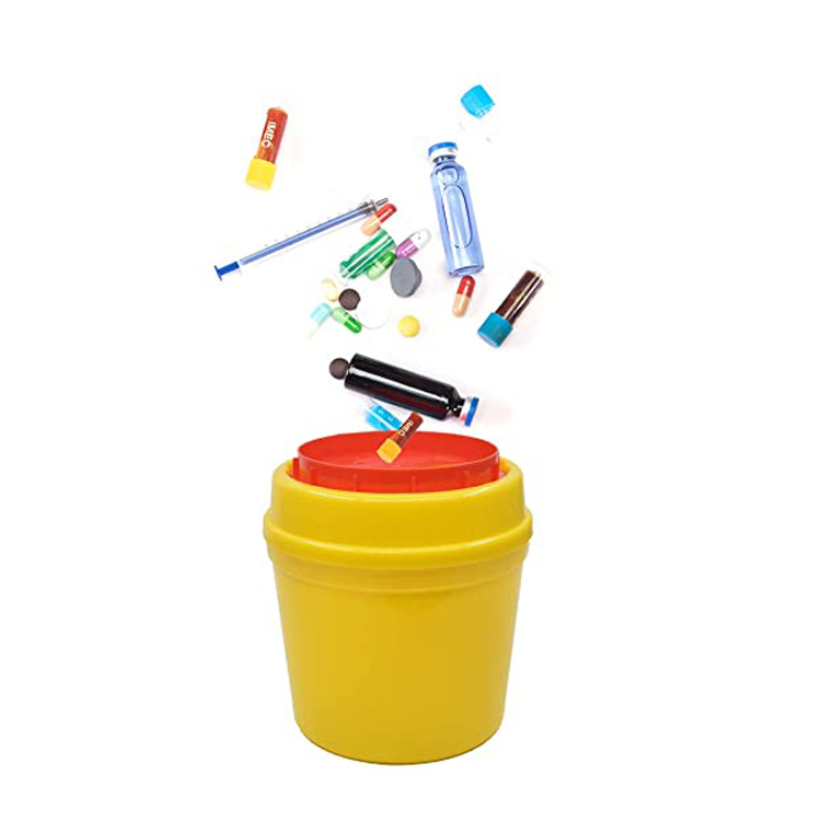 Одноразовый острый контейнер 1 л, медицинский острый контейнер для отходов для использования в больницах