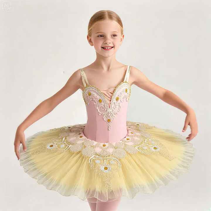 gold ballerina dress Metallic-Lace Bodice Short Homecoming Dress main image 1