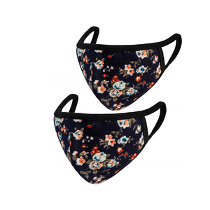 wholesale custom t-shirt Customize Washable Reusable Anti Dust Cotton Mouth Mask Cute Flower Print Half Face Mouth Mask Outdoor Sports Cloth Face Mask