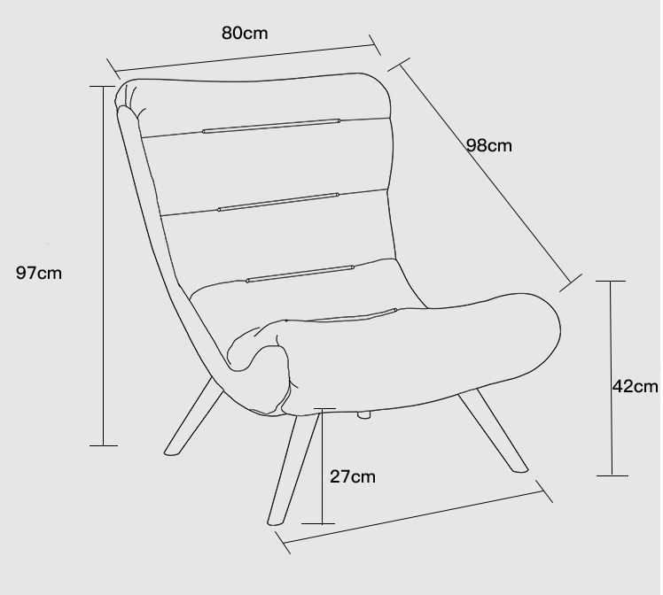 Modern Design Living Room Furniture Table And Chair Single Seat Sofa Chair