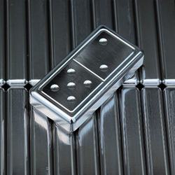 Custom Logo Travel Dominoes Game Set in Metal Box Metal Domino