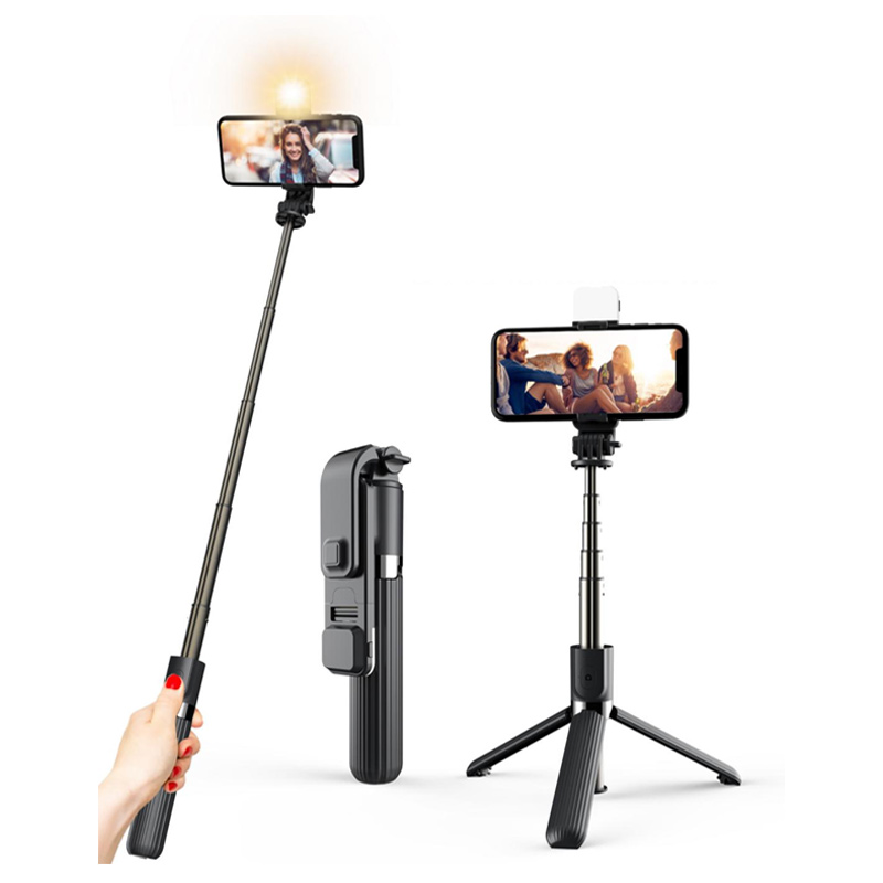 Селфи-палка 3 в 1 L03s, монопод со светодиодной подсветкой, Bluetooth, дистанционное управление