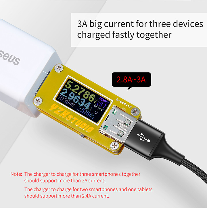 Extreme Speed Series 3 in 1 data cables Micro+Lightning+Type-C interface 3A 1.2M