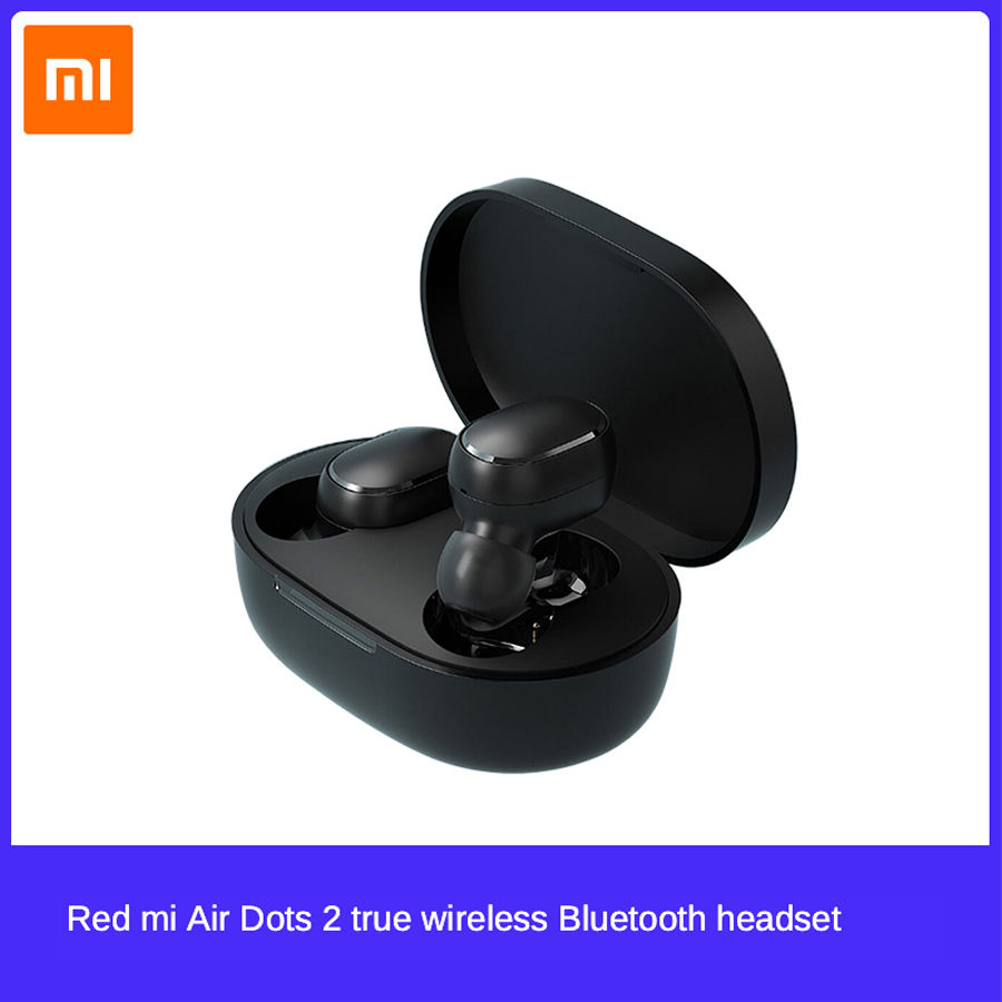 Оригинальные черные наушники redmi tws С Двумя базовыми мини беспроводными наушниками blutooth с зарядным устройством