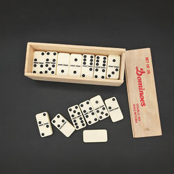 custom logo colored double nine mexican train dominoes game set