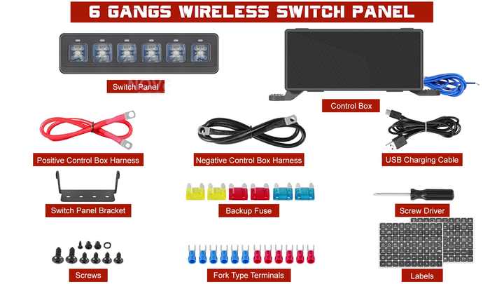 Led Car Light on Off Power Distribution System Toggle Pusled Mode 12V ...