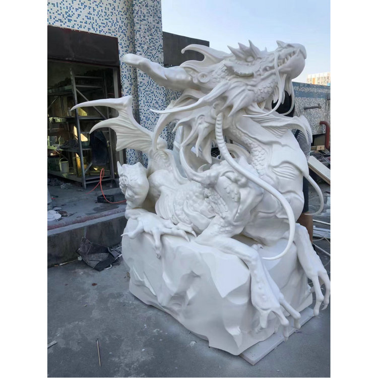 Индивидуальное художественное украшение, промышленная 3D-печать, смола, большая белая фигурка животного, скульптурная модель