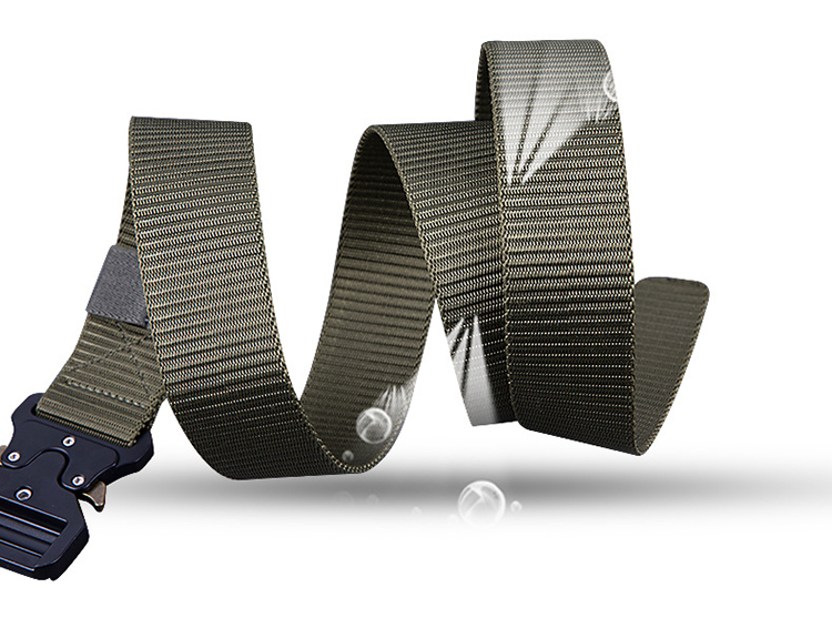 Tactical Belt Men's Nylon Fabric Outdoor Combat Metal Buckle Woven Belt Hunting Hiking Sports Fabric Belt