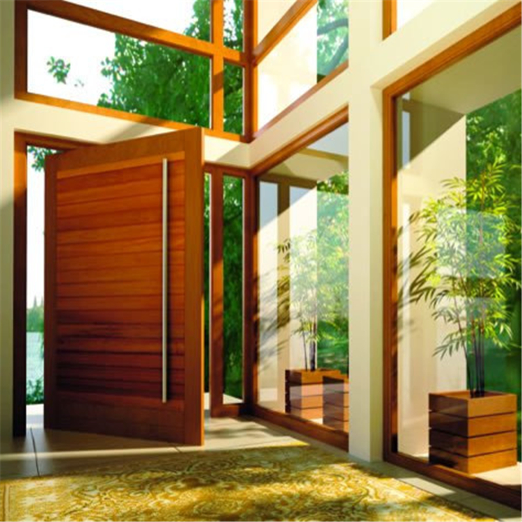 Modern Home Kantor Pintu Masuk Utama Aluminium Pivot Pintu Masuk