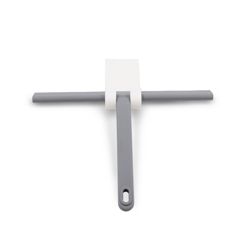 Amazon New Silicone Black/Gray Shower Squeegee Window clean wiper with Hook for Window Glass Mirror