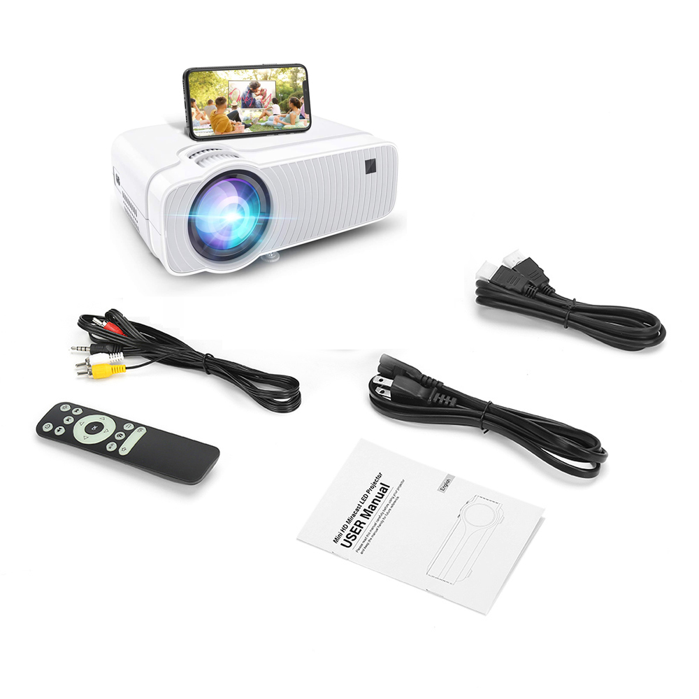 [Amazon Hot Mini HD projector ]2020 New Design Factory OEM ODM Wiress Phone Connect Mini HD 720P LCD LED Home Theater Projector
